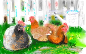 Рисунок на тему «Курица» — автор: DrawSomething