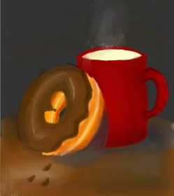 Рисунок на тему «Пончик» — автор: Wish