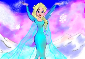 Drawing of Elsa (Disney) by Debidolittle