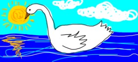 poopbutt の 白鳥 の絵
