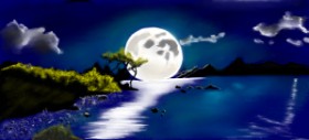 Drawing of Moon by Çhåching