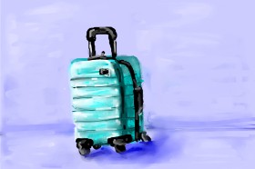 Drawing of Suitcase by Mia