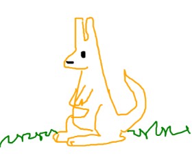 alle の カンガルー の絵