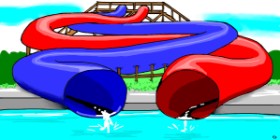 Swimmer の ウォータースライダー の絵