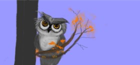 Drawing of Owl by robee