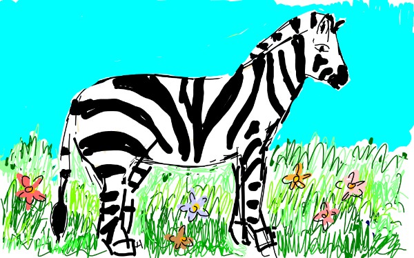Zebra-Zeichnung von Lsk