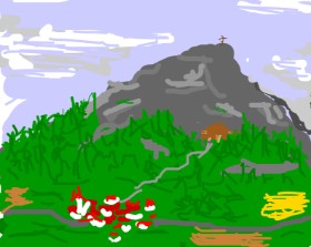 Drawing of Mountain by Firsttry