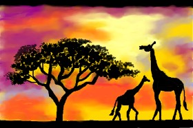 Debidolittle の キリン の絵