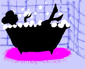 Drawing of Bathtub by Cherri