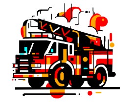 Vulpix の 消防車 の絵