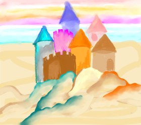 Drawing of Sand castle by Not.Old.Train