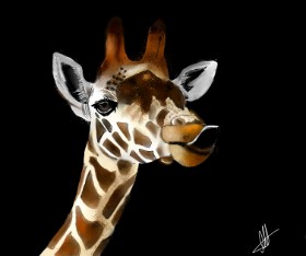 Lou の キリン の絵