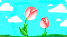 smol の チューリップ の絵