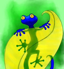 MEL の トカゲ の絵