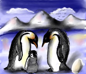 Drawing of Penguin by Leah