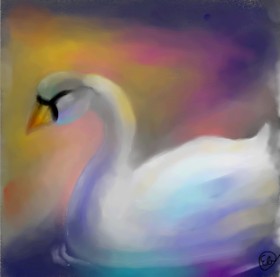 🌌Mom💕E🌌 の 白鳥 の絵