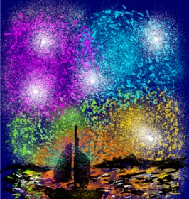 Eclat de Lune の 花火 の絵