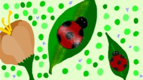 𝓟𝓮𝓰𝓰𝔂_52 の てんとう虫 の絵