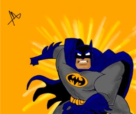 Drawing of Batman by Juliette