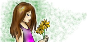 Рисунок на тему «Цветок» — автор: ❤ORO❤