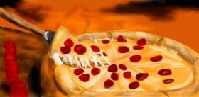 Drawing of Pizza by Effulgent Emerald