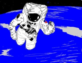 Рисунок на тему «Космонавт» — автор: me
