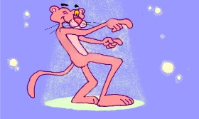 Drawing of Pink Panther by Tim