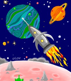Рисунок на тему «Ракета» — автор: GreyhoundMama