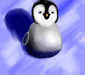 Drawing of Penguin by Joze