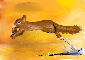 Рисунок на тему «Белка» — автор: Rose rocket