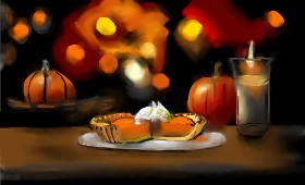 Drawing of Pie by Herbert