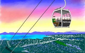 GJP の ケーブルカー の絵