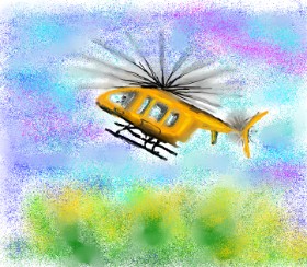 Drawing of Helicopter by Dexl