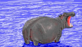 Рисунок на тему «Бегемот» — автор: Sam