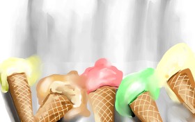 Rose rocket の アイスクリーム の絵