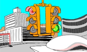 Flowerpot の 信号機 の絵