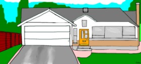 Drawing of House by Rosstheartist