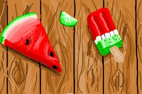 #blessed🍕 の スイカ の絵