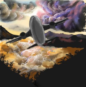 Drawing of Airplane by Andromeda