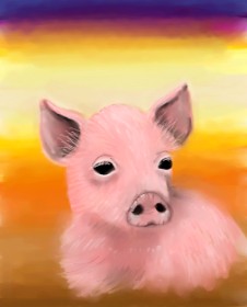 Drawing of Pig by Lixxie
