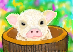 SAM AKA MARGARET 🙄 の 豚 の絵