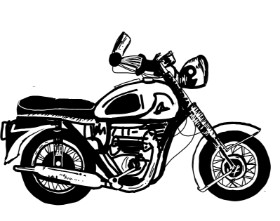 MZ の バイク の絵