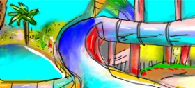 Radia の ウォータースライダー の絵