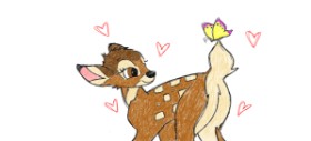 Drawing of Bambi by Ronja