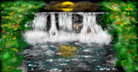 Рисунок на тему «Водопад» — автор: Eclat de Lune
