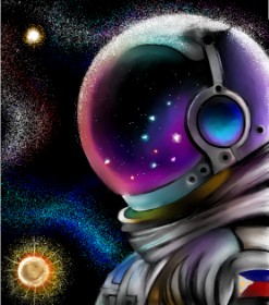 Рисунок на тему «Космонавт» — автор: pikapy