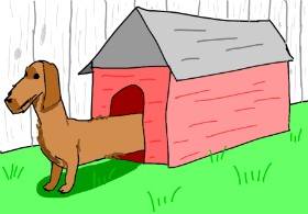 Sam の 犬小屋 の絵