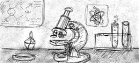 Рисунок на тему «Микроскоп» — автор: Pingu