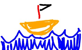 Ice cream の ボート の絵