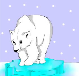 Hunter の ホッキョクグマ の絵